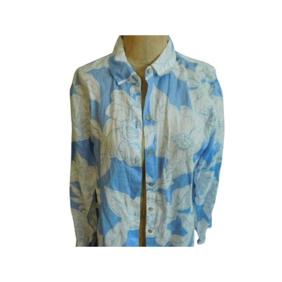 J. Jill Size S Small Love Linen Button Down shirt Top - Picture 3 of 3